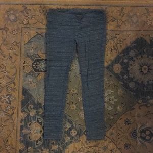 GapFit Cotton Spandex Midi Leggings, size L, Charcoal Heather